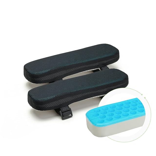 Almohadillas de reposabrazos LargeLeaf con superficie de gel refrescante