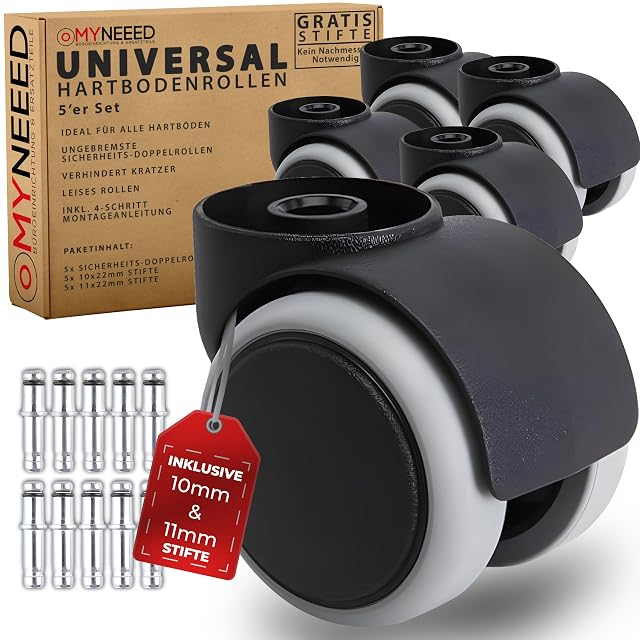 Ruedas de repuesto universales para silla de oficina MYNEEED