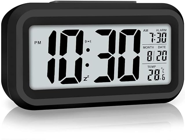 Reloj de escritorio digital LED silencioso Lesipee