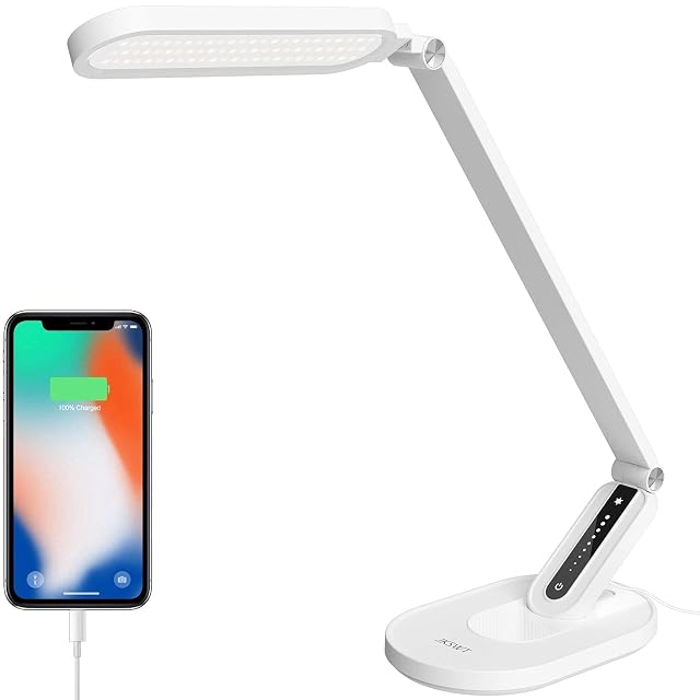 Lámpara de escritorio LED totalmente metálica JKSWT con brazo ajustable