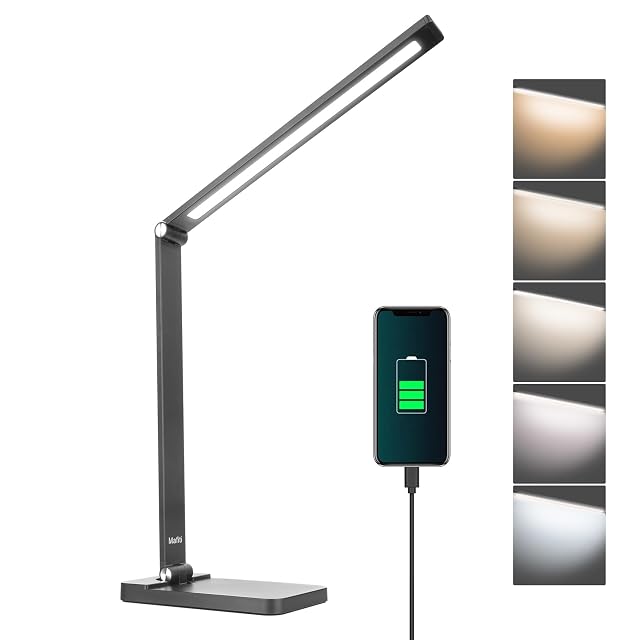 Lámpara de escritorio LED mafiti con brazo flexible