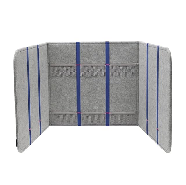 Panel divisor de escritorio gris ÖVNING de IKEA con compartimentos