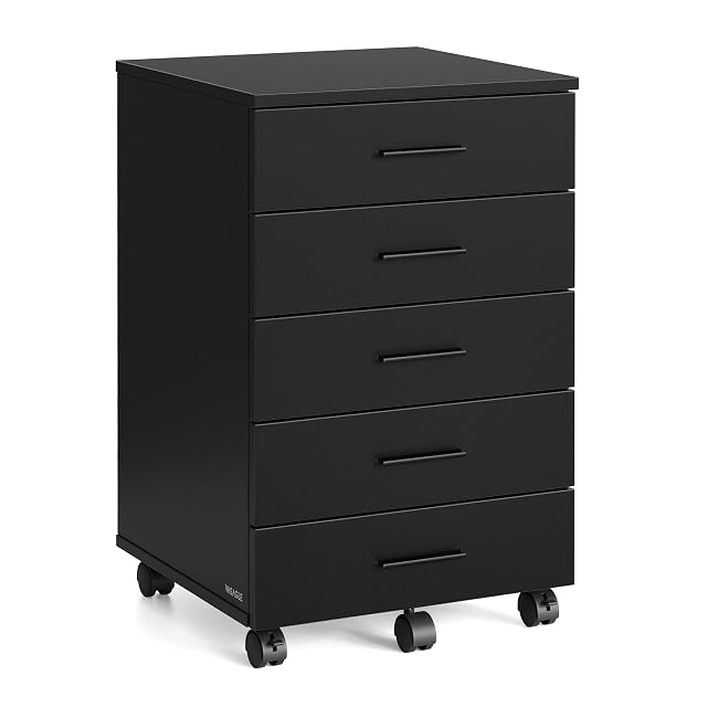Cajonera de almacenamiento con ruedas VASAGLE de 5 cajones