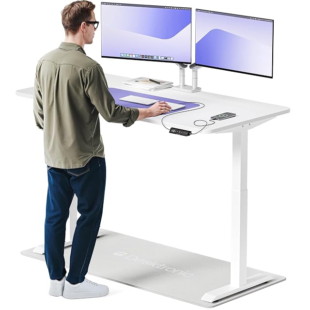 Escritorio de pie eléctrico Desktronic con panel de control de pantalla táctil