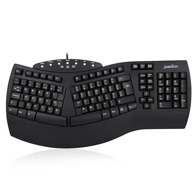 Teclado ergonómico dividido con cable Perixx PERIBOARD-512
