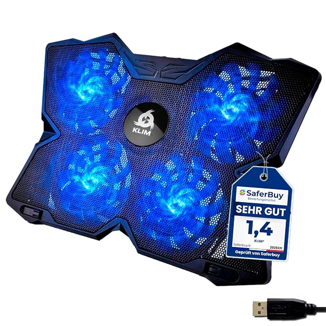 Base de refrigeración de portátil KLIM Wind con cuatro ventiladores